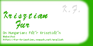 krisztian fur business card